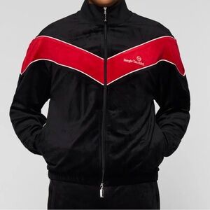 Sergio Tacchini Black Jacket with Red Chevron